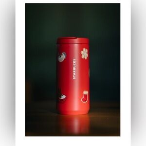 Starbucks 2025 Holiday Red Limited Edition Gingerbread Cookie SS Tumbler 12oz